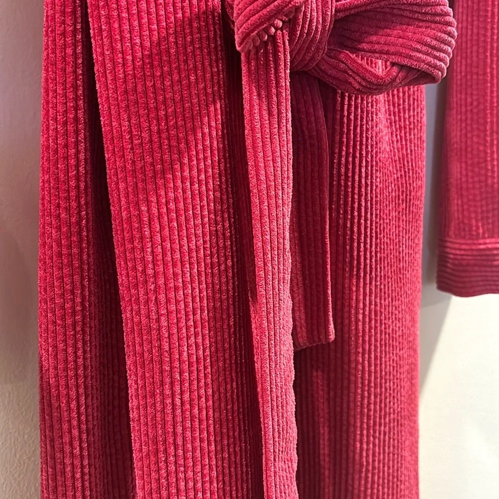 Pink Corduroy Belted Jumpsuit - Picture 5 of 7
